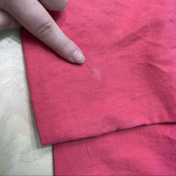 j.crew | tie-waist seaside pant linen blend bright papaya l - Picture 12 of 14